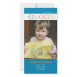 Party Circles - Personal Photo - Blue & Orange Custom Photo Card
