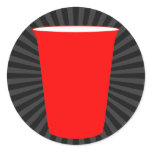party cup round stickers