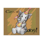 Party Elephant Graduate Postcard