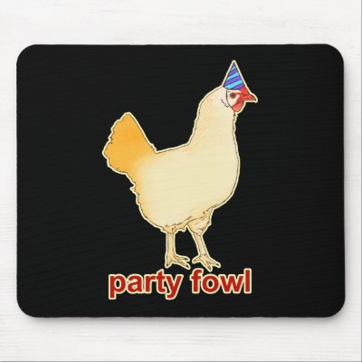 Party Fowl Mousemats by jamierushad