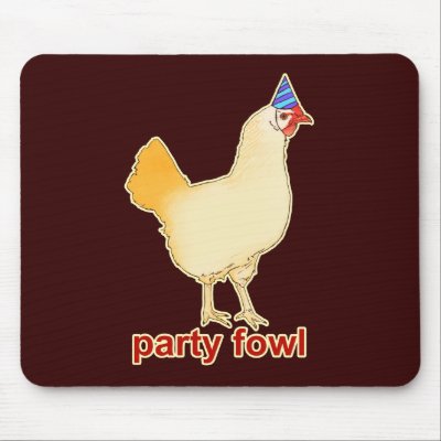 Party Fowl Mousemats by jamierushad