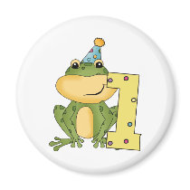 Party Frog 1st Birthday T-shirts and Gifts Refrigerator Magnets