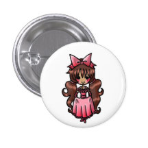 Party Girl (Brown Hair) Button2