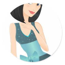 Party Girl dress stickers