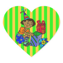 Party Girl Opening Gifts Sticker