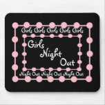 PARTY - GIrls Night Out with Pink Puffballs mousepads