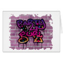 party gurl (girl) graffiti design cards