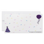 Party hat,Balloon & Confetti-blue Photo Card