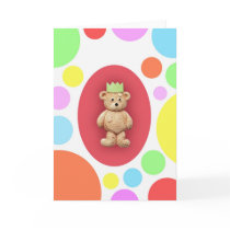 Party Hat Teddy Bear Greeting Card