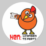 Party Hen stickers