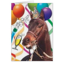 Party Horse B-Day Card