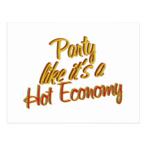 Party Hot Economy postcards