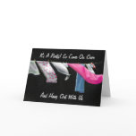 Party Invitation: Hang Out: Laundry on Line Art Card