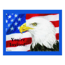 Party Invitation - Patriotic - "American Pride"