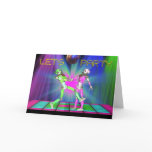 Party Invitation with dancing Robot's cards