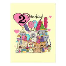 Party Kittens 2nd Birthday T-shirts and Gifts Post Card