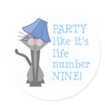 PARTY, life number NINE! Sticker