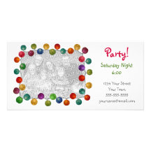 Party Lights Photocard Photo Greeting Card