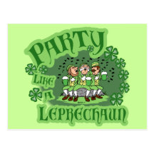 Party like A Leprechaun Postcard