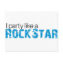 Party Like a Rockstar T-shirt Postcard