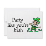 Party Like Youre Irish invitations