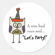 Party Owl Stickers