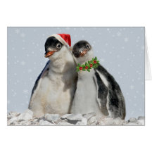 Party Penguins Christmas Card