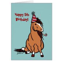 Party Pony Boys Birthday Card