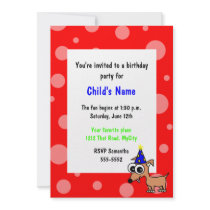 Party Puppy Children's Birthday Invitation