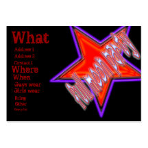 Party/Rave Card Business Card Templates