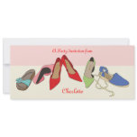 Party Shoes design - personalised invitations