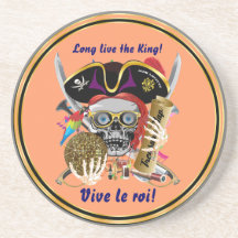 Party Theme Pirate King Please View Notes Beverage Coasters