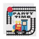 Party Time Birthday Train Invitations