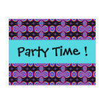 Party Time colourful invitation postcards