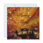 Party Time Invitation Gold Stars Rave