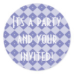 Party Time Purple Diamond Pattern sticker