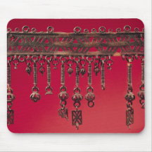Parure with bell pendants mouse pad