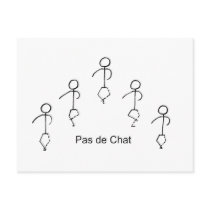 Pas de chat postcard