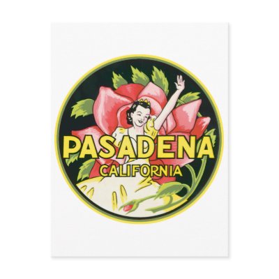 Card Luggage Labels on Pasadena California Vintage Luggage Label Post Card By Vintagegiftmall
