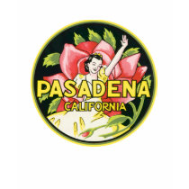 Pasadena California Vintage Luggage Label Tshirt
