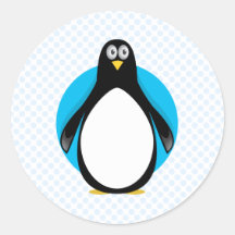 Pasha Penguin Round Sticker