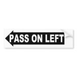 pass on left bumper stickers