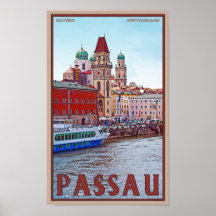 Passau - Donau Waterfront Posters