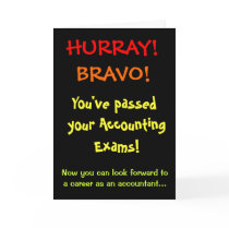 Passed Your Accounting Exams Funny Accountant Card cards