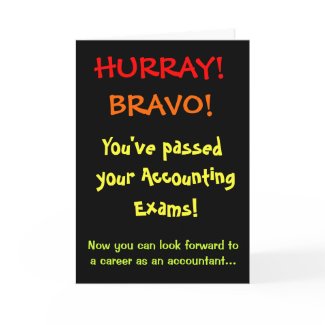Passed Your Accounting Exams Funny Accountant Card card