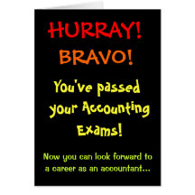 Passed Your Accounting Exams Funny Accountant Card