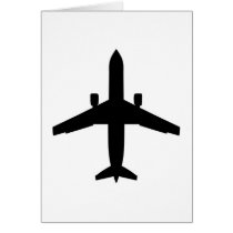 passenger Aeroplane Greeting Card