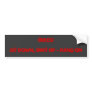 Passenger Rules Sticker Bumper Sticker