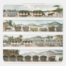 Passengers and freight the first French line Stickers