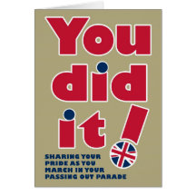 Passing Out Parade Fun British Mod Design Cards